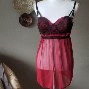 Jezebel - Red and Black sexy lingerie top